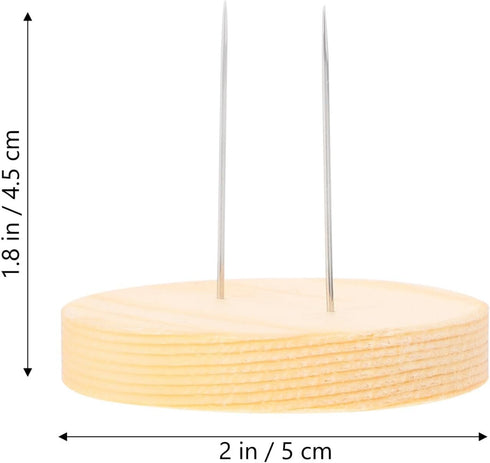 NUOBESTY 6 Set Crochet Doll Stand, Short Double Steel Needle Holder for Doll Display & Showcase
