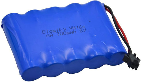 Blomiky 2 Pack 6.0V 700mAh Ni-CD AA Rechargeable Battery Pack, Fit for Old Version 11.5Inch Amphibious Stunt RC Cars