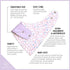 REVERSIBLE & WATERPROOF Cotton Baby Bandana Drool Bibs for Girls - Pack of 4 Soft Absorbent Teething Bib Set