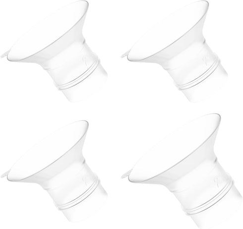 Paruu P20 Breast Pump Flange Insert, Silicone, White, 19MM, 4 Count