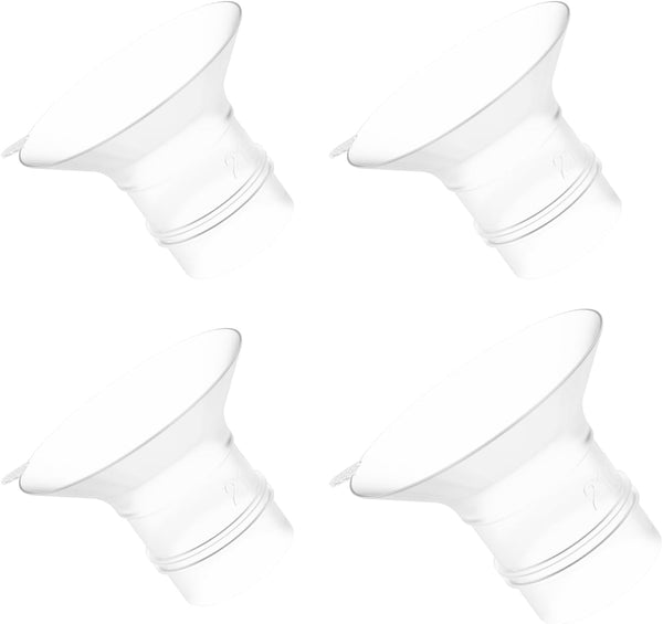Paruu P20 Breast Pump Flange Insert, Silicone, White, 19MM, 4 Count