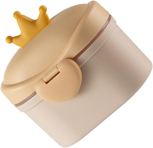 PERSELOSO 5.31X5.31X3.93 Inch Portable Milk Powder Box Formula Dispenser with Airtight Seal and Separate Spoon Precise