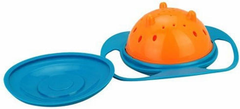 Berry President Magic Bowl, 360 Degree Rotation Spill Resistant Gyro Bowl with Lid for Toddler Kids (Pink+Blue+Green)