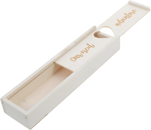 ULDIGI Pregnancy Test Keepsake Box Lid Wooden Shower for Women Memory Pregnancy