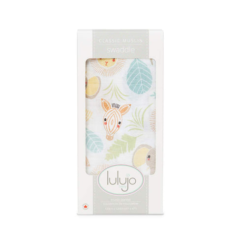 100% 47in 47in Lulujo Baby Swaddle Blanket| Unisex Softest Cotton Muslin Swaddle Blanket| Neutral Receiving Blanket