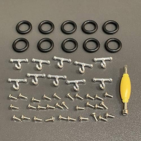 EBCO 50Pcs T Hooks, 50Pcs O-Rings, 120Pcs Screws, 2Pcs Spanner Repair Set for 3.75” G.I. Joe Action Figure Accessories