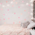 36pcs Pink Polka Dot Wall Decals, Watercolor Dots Wall Sticker for Kids, Nursery Room (6 Sheets)