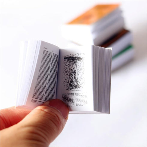 Brown Mini Bible Pocket Book - Dollhouse Miniature Book, Bedroom Library Accessories, 1/12 Scale