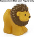 Replacement Part for Fisher-Price Little-People Noah's Ark Playset BMM06 - DKV14 - Replacement Male Lion Figure - Works with Other Sets Too - Children's Bible Story, Zoo and Wildlife, Yellow, Brown