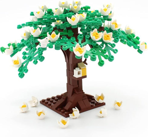 Tree Building Blocks Plant Accessories Set, DIY Building Bricks Kit Compatible with All Major Brands (with Bird)