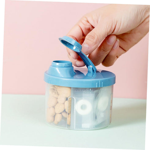 HAKIDZEL 2 pcs Formula Dispenser Milk Powder Box Portable Four-Compartment Storage Container Travel Feeding Organizer