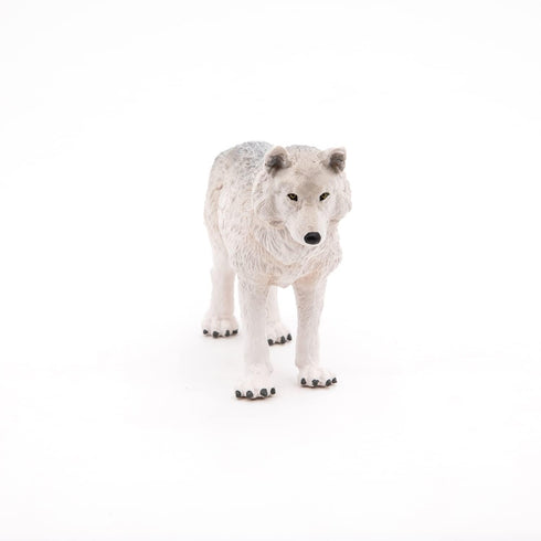 Papo Hand-Painted Figurine - Wild Animal Kingdom - Polar Wolf -50195 - Collectible for Children from 3 Years Old