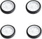 4pcs 65mm Rubber RC Wheel Tires, Toy Car Wheels for DIY Model Robots, White and Black Accessories