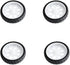 4pcs 65mm Rubber RC Wheel Tires, Toy Car Wheels for DIY Model Robots, White and Black Accessories