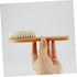 Set 3 Gentle Wooden Hair Brush for Newborns - Piece Natural Wool Comb