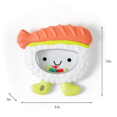 Itzy Ritzy Silicone Rattle Teether BPA-Free Silicone Teether with Rattle for Babies & Toddlers Features a Gentle Rattle