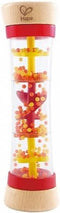 Hape Mini Wooden Musical Beaded Raindrops Instrument, Shake & Rattle Rainmaker Toy, Red
