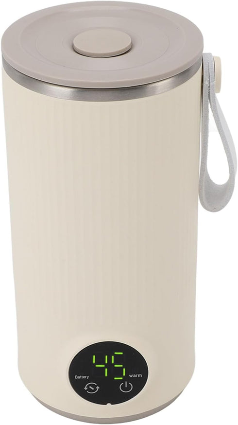 Hamwesh 400ML 3000mAh 55C Portable Bottle Warmer, Dual Batteries Fast Heating to Baby Bottle Warmer, Travel with USB
