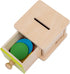 Adena Montessori Coin Box, Yellow-Green Door Baby Toys for 6-12 Months 1-2 Years Old Toddlers