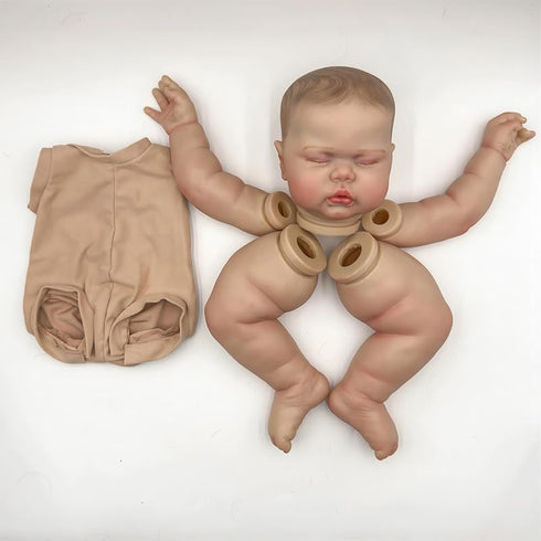 24Inches iCradle Hand Draw Hair Already Painted Kits Realistic Reborn Baby Doll Parts with Detailed Painting Veins
