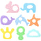 BEBOAN Silicone Baby Teething Toys, 8 Pack Cute Baby Teether Teething Ring