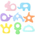 BEBOAN Silicone Baby Teething Toys, 8 Pack Cute Baby Teether Teething Ring