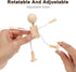 4 pcs Unfinished Wooden Robot Peg Dolls for DIY Painting Supplies