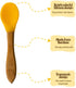 Baby Bamboo Feeding Spoon - 5.5" with Silicone Tip, BPA Free Toddler Food Spoons, Yellow 2 PACK
