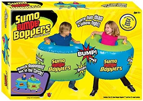 Big Time Sumo Bumper Boppers, Set of 2 with Repair Patches, Kids Get Active and Silly with Inflated Fun