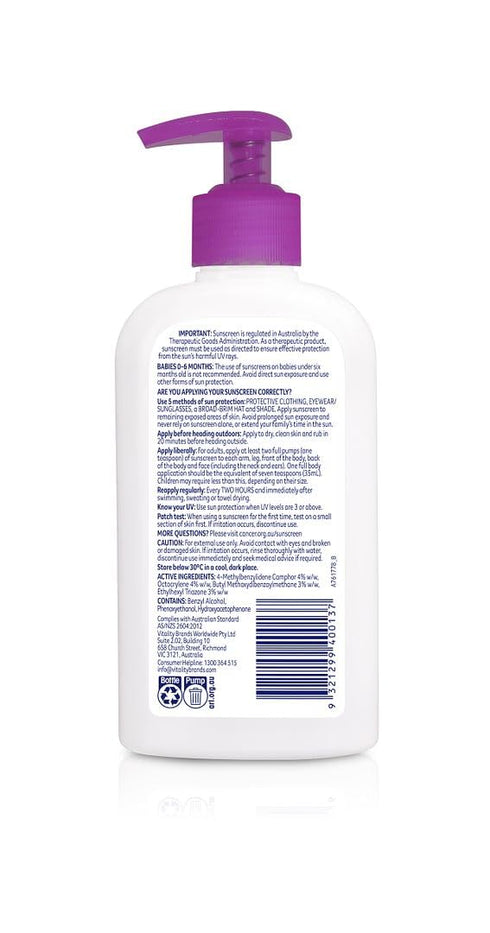 Cancer Council SPF50+ 200mL Kids Sunscreen Pump