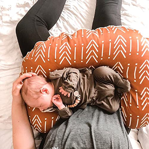 Culclendy Nursing Pillow Cover, Breastfeeding Pillow Cover, Rust Nursing Pillow Cover, Breastfeeding Pillow Slipcover