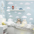 31pcs Big Clouds Vinyl Wall Decals, Removable Wall Art Decor for Living Room Nursery Kids Room