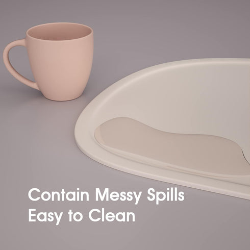 Cuddle Campus Silicone Placemat for Kids, Non-Slip Table Setting with Raised Edges, Comes with String for Storage