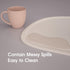 Cuddle Campus Silicone Placemat for Kids, Non-Slip Table Setting with Raised Edges, Comes with String for Storage