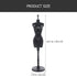 Doll Cloth Form 6Pcs Mannequin Dress Display Stand for Doll Clothes, Black Plastic Mini Gown Holder