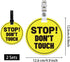 2 Pack PLIGREAT Yellow Stop Don't Touch Baby Car Seat Sign for Newborn Babys Girl Boy No Touching Kissing Baby Reminder