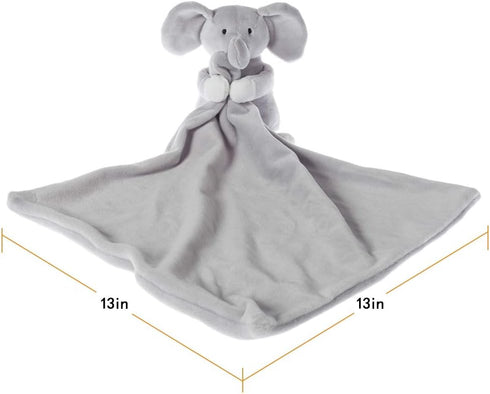 Apricot Lamb Stuffed Animals Security Blanket Gray Elephant Infant Nursery Character Blanket Luxury Snuggler Plush(Gray Elephant, 13 Inches) by Apricot Lamb