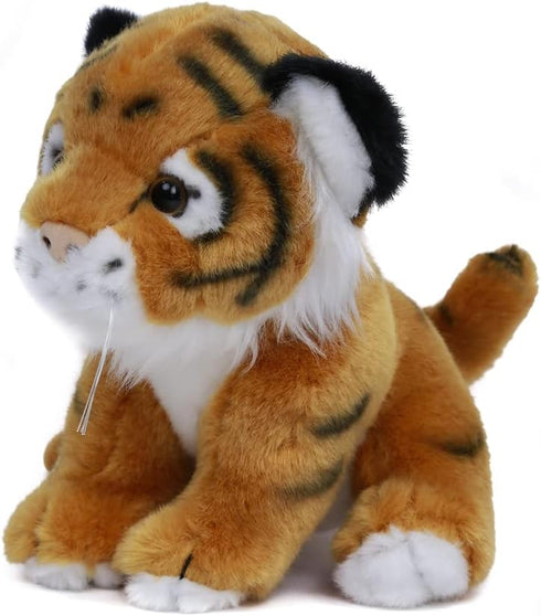 Plushland Brown Tiger Sitting 8" stuffed toys plush super soft winter holiday (brown)