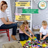 Toy Storage Basket and Play Mat, Collapsible XL Canvas Bag for Kids