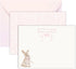 Set AS-2347 Personalized Bunny Baby Shower Thank You Cards Custom Watercolor Rabbit Nursery Stationery, Heirloom Pastel