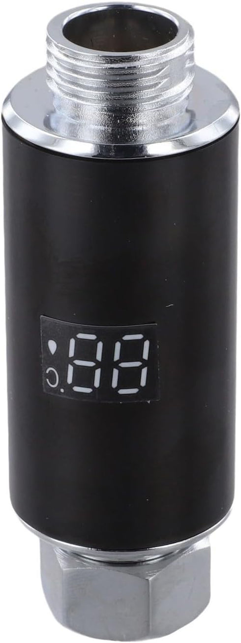 Generic G1/2 LED Shower Head with Water Temperature Display, Hydroelectric Powered Thermometer for Baby Bath Safety