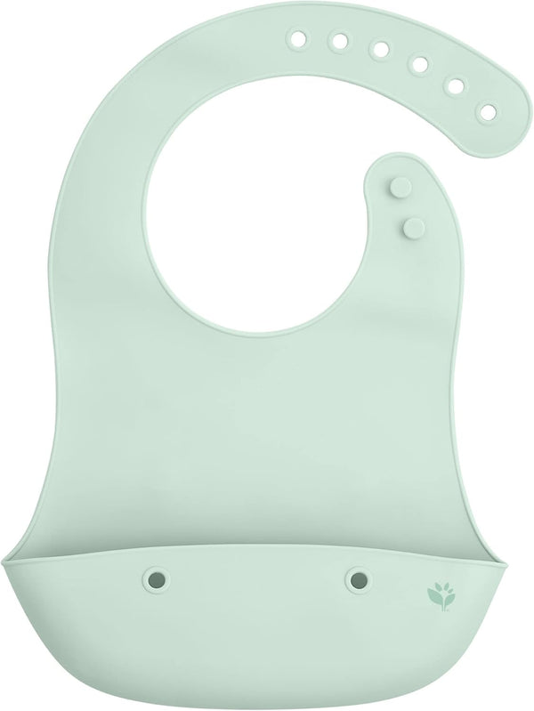 green sprouts Unisex Baby Silicone Scoop Bib