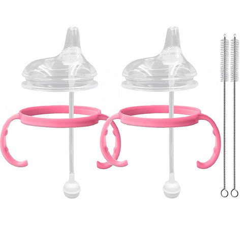 Anpei Sippy Cup Soft Spout Kit Bundle - Compatible with Comotomo Baby Bottles, 5 oz & 8 oz