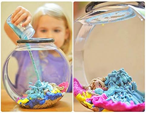 MEIEST 7 Pack Colorful Magic Sand, Amazing Hydrophobic Sand Space Sand, Never Gets Wet Educational Toys