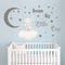 Runtoo Dream Big Little One Wall Decals, Elephant Inspirational Quotes Kids Wall Stickers for Nursery, Bedroom,