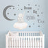 Runtoo Dream Big Little One Wall Decals, Elephant Inspirational Quotes Kids Wall Stickers for Nursery, Bedroom,