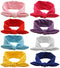 QandSweet Baby Girl Headbands with Polygonal Flower Inlay Rhinestone, 8 Pack Solid Bunny Ears for Photography