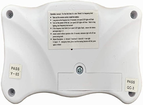 weelye 2.4G TX1 Bluetooth Remote Control White Button for Special Children's Electric Vehicles, Model is only Suitable