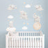 Runtoo Kids Elephant Wall Decal Art Stickers, Baby Nursery Bedroom Space Wall Décor