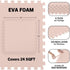 24sqft Foam Floor Tiles - Soft Nontoxic Baby Play Mat - Interlocking Puzzle Mat for Baby, Kids Playroom, or Home Gym